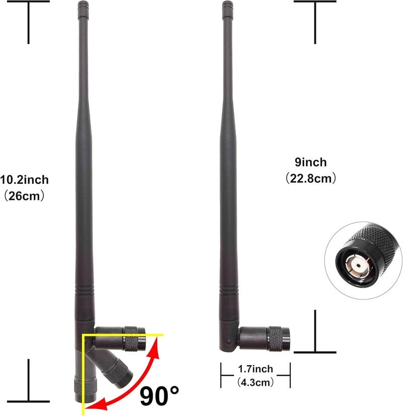 Tenmory 915MHz LoRa Antenna Indoor 3dBi Gain Omni RP-TNC Male/Hole-Inside for ISM Band Device 2 PCS - Image 2